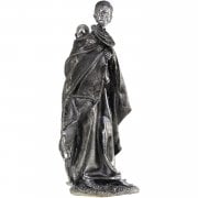 Silver Art Collection Masai Woman Carrying Baby Sculpture Ornament