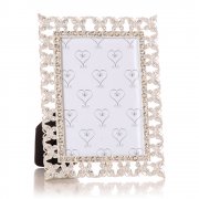 Silver Coloured with Diamante Butterflies Border 5"x 3.5" Photo Frame