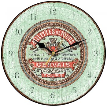 Smith & Taylor Clocks shabby Chic Rillettes de Tours Round Kitchen Wall Clock 