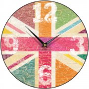 Union Jack Tutti-Frutti Round Wall Clock 