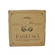 Vintage French Style Parfums Honore Payan Metal Wall Sign 