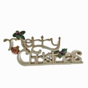 Merry Christmas Text Christmas Ornament